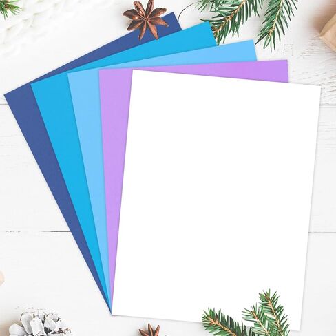 AnyDesign 50 ورقة متنوعة من ورق بطاقات عيد الميلاد باللون الأحمر والأخضر والذهبي، ورق قصاصات ملون DIY لشجرة عيد الميلاد في فصل الشتاء، صنع بطاقات هدايا الحفلات المنزلية والمكتبية والمدرسة، 8.5 × 11 بوصة in Kuwait