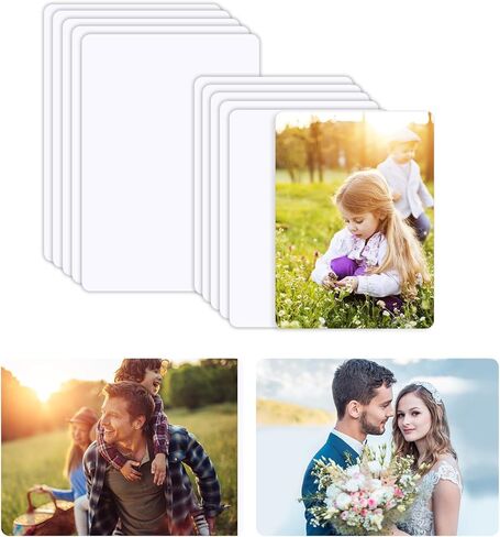 10 Pcs Aluminum Sublimation Photo Blanks, Heat Press Metal Sign Blanks Wall Poster Frame Blank in 2 Size (6x8 inch and 8x10 inch), Sublimation Picture Blanks for Personalized Gifts and Decorations in Kuwait