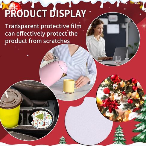 Sublimation Blanks Products Set, Sublimation Starter Kit Including DIY Blank Makeup Bag, Coaster, Keychain, Earring, Blank Lipstick Holder, Sublimation Lanyard Blank for Sublimation Transfer Heat Tran in Kuwait