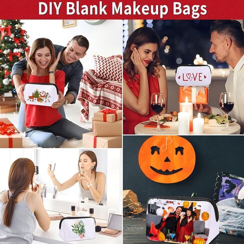 Sublimation Blanks Products Set, Sublimation Starter Kit Including DIY Blank Makeup Bag, Coaster, Keychain, Earring, Blank Lipstick Holder, Sublimation Lanyard Blank for Sublimation Transfer Heat Tran in Kuwait