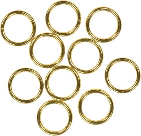 14K Gold Filled 7mm 6 Open Jump Rings 7mm Outside Diameter 5.4mm Inside Diameter - Premium Quality Set for DIY Jewelry Making, Necklace & Bracelet Repairs 6 Piece Set (SKU: j-4524) in Saudi Arabia