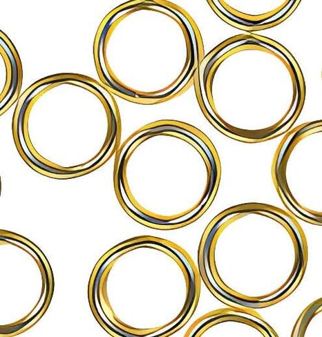 14K Gold Filled 7mm 6 Open Jump Rings 7mm Outside Diameter 5.4mm Inside Diameter - Premium Quality Set for DIY Jewelry Making, Necklace & Bracelet Repairs 6 Piece Set (SKU: j-4524) in Saudi Arabia