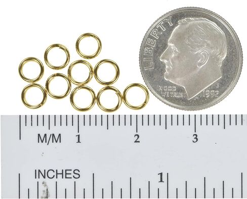 14K Gold Filled 7mm 6 Open Jump Rings 7mm Outside Diameter 5.4mm Inside Diameter - Premium Quality Set for DIY Jewelry Making, Necklace & Bracelet Repairs 6 Piece Set (SKU: j-4524) in Saudi Arabia