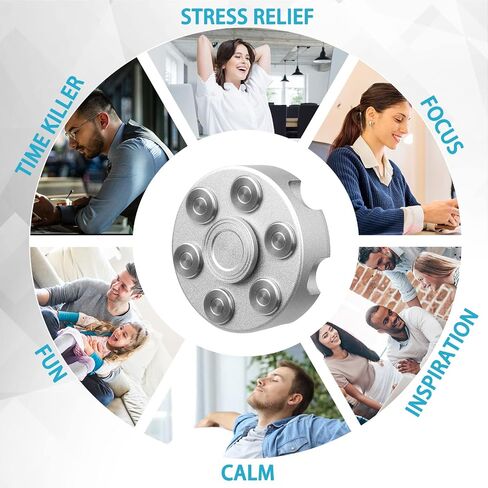 Cool Alloy Fidget Spinner Metal Toy for Kids Adults, Fidget Cube Chain Toys Small Sensory Gadget Finger Hand Spinner Focus Desk Spining Top Toy Party Favors Prizes Goody Bag Fillers Novelty Gift in Kuwait