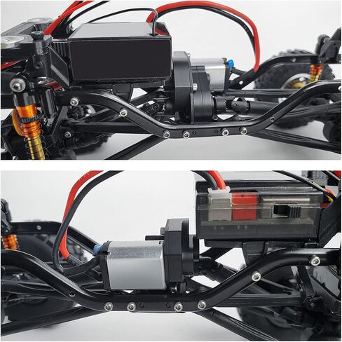 RiToEasysports Case with 66T Brushed Motor Aluminum Alloy RC Parts for SCX24 1/24 RC Car (Green) Scx24 Motor in Kuwait