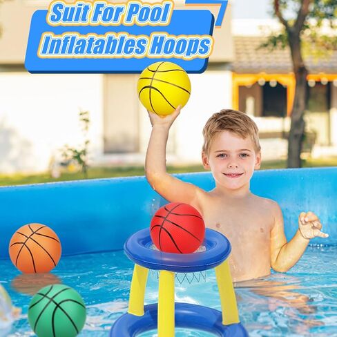 كرة سلة صغيرة من البولي فينيل كلوريد مقاس 7 بوصات لأطواق كرة السلة الداخلية، كرة سلة مطاطية ناعمة بديلة صغيرة مقاس 7 بوصات لمجموعات أطواق كرة السلة فوق الباب، كرات سلة صغيرة للأطفال (4 قطع مع مضخة هواء) in Kuwait