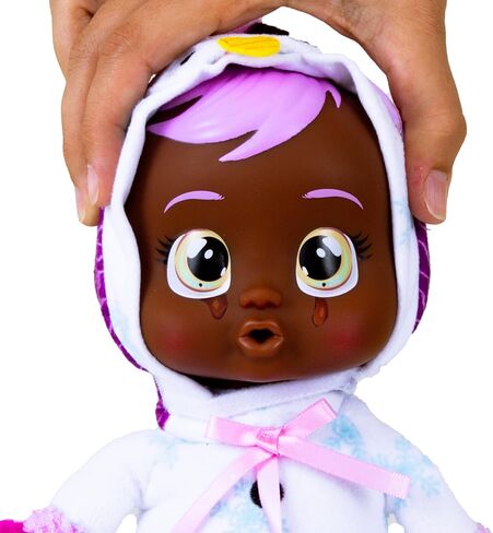 Cry Babies Tiny Cuddles Christmas Izzy - 9" Baby Dolls, Cries Real Tears, Blue Penguin Themed Pajamas in Kuwait