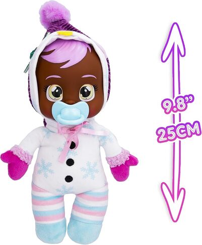 Cry Babies Tiny Cuddles Christmas Izzy - 9" Baby Dolls, Cries Real Tears, Blue Penguin Themed Pajamas in Kuwait