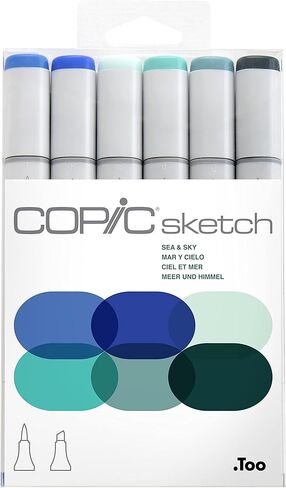 Copic Sketch, Alcohol Markers, 6pc Set, Portrait in Kuwait