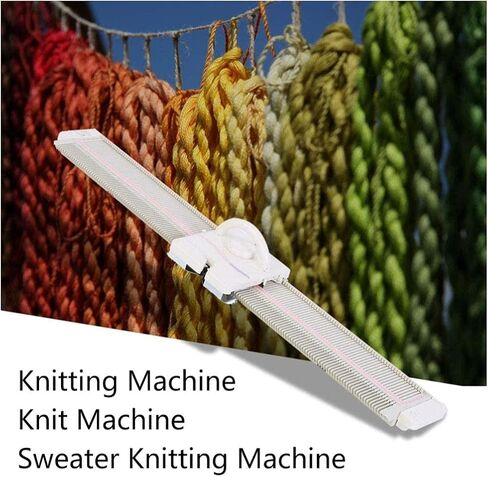 Hongzer Knitting Machine, 6.5mm Mid Gauge 150 Stitches Plastic Domestic Knitting Machine with Accessories, Weaving Loom for Adults Or Kids, Knitting Loom Kit for Sock, Hat, Pumpkin in Saudi Arabia
