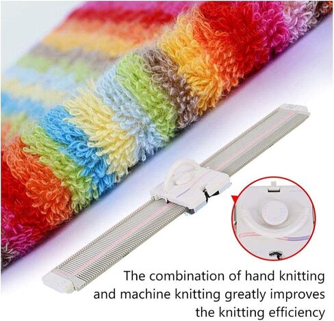Hongzer Knitting Machine, 6.5mm Mid Gauge 150 Stitches Plastic Domestic Knitting Machine with Accessories, Weaving Loom for Adults Or Kids, Knitting Loom Kit for Sock, Hat, Pumpkin in Saudi Arabia