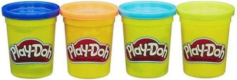 Play-Doh 4 Pack of Wild Non-Toxic Colors for Kids 2 Years and Up, 4-Ounce Cans (Dark Blue, Bright Green, Orange, Green) in Saudi Arabia