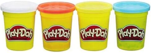 Play-Doh 4 Pack of Wild Non-Toxic Colors for Kids 2 Years and Up, 4-Ounce Cans (Dark Blue, Bright Green, Orange, Green) in Saudi Arabia