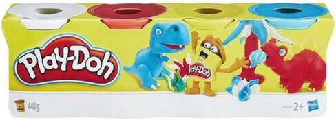 Play-Doh 4 Pack of Wild Non-Toxic Colors for Kids 2 Years and Up, 4-Ounce Cans (Dark Blue, Bright Green, Orange, Green) in Saudi Arabia