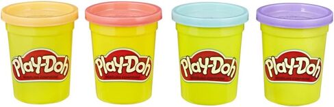 Play-Doh 4 Pack of Wild Non-Toxic Colors for Kids 2 Years and Up, 4-Ounce Cans (Dark Blue, Bright Green, Orange, Green) in Saudi Arabia