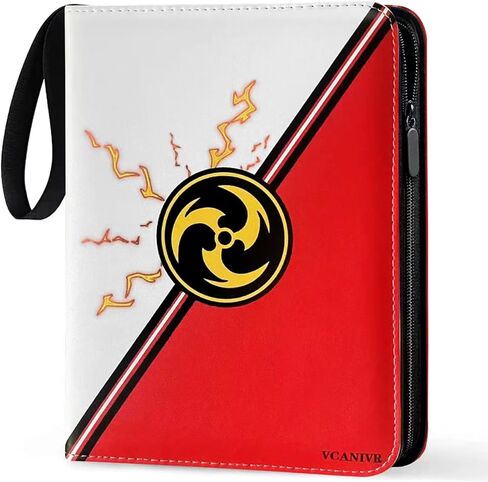 حافظة بطاقات بأربعة جيوب - حامل بطاقات تجارية يحتوي على 448 جيبًا مع 3 حلقات على شكل حرف D تحمل 56 أكمام قابلة للإزالة، مجموعة بطاقات ألبوم بطاقات التجميع للألعاب والبيسبول in Kuwait