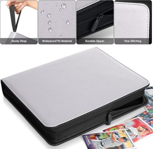 pokonboy 720 جيوب بطاقة التجارة الأكمام الأكمام الموثق بطاقة البيسبول، حامل بطاقة التجارة حمل بطاقة القضية مناسبة لبطاقات البيسبول، بطاقات التداول، بطاقات كرة القدم (الأحمر) in Kuwait