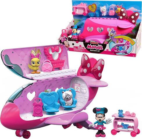 Disney Junior Minnie Mouse Bow-Liner Jet Toy Figures and Playset, Officially Licensed Kids Toys for Ages 3 Up by Just Play in Saudi Arabia