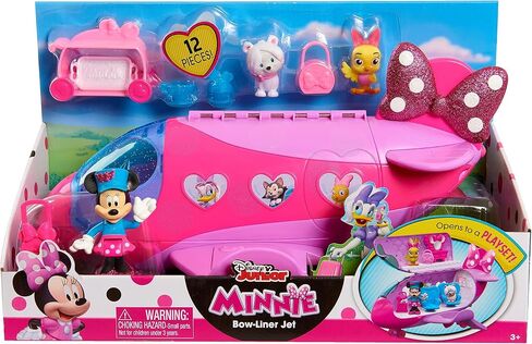 Disney Junior Minnie Mouse Bow-Liner Jet Toy Figures and Playset, Officially Licensed Kids Toys for Ages 3 Up by Just Play in Saudi Arabia