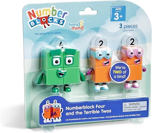 hand2mind Numberblocks Four and The Terrible Twos، مقتنيات شخصيات الألعاب، تماثيل كرتونية صغيرة للأطفال، شخصيات عمل صغيرة، مجموعات لعب شخصية، ألعاب خيالية in Saudi Arabia