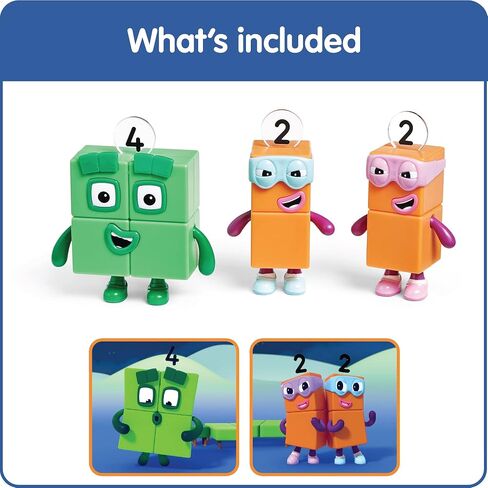 hand2mind Numberblocks Four and The Terrible Twos، مقتنيات شخصيات الألعاب، تماثيل كرتونية صغيرة للأطفال، شخصيات عمل صغيرة، مجموعات لعب شخصية، ألعاب خيالية in Saudi Arabia