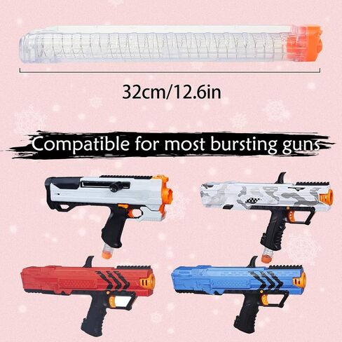 BOROLA 2 قطعة مشبك إعادة تحميل بديل 12 جولة إعادة تحميل مجلة إعادة التعبئة متوافق مع Nerf Rival Apollo XV-700 Rival Zeue XV-1200 (شفاف) in Kuwait