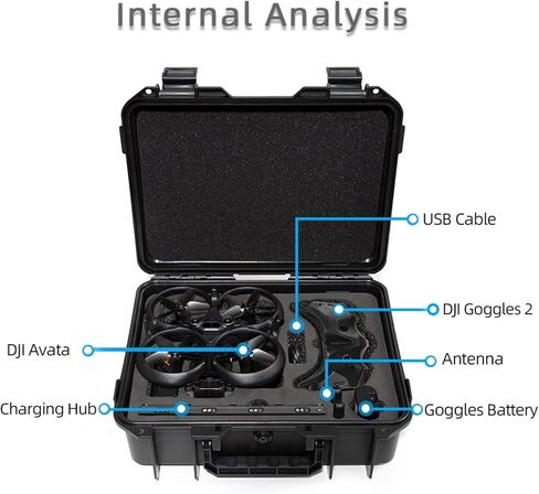 بوسو حقيبة حمل صلبة مقاومة للماء لدي جيه اي افاتا مع ملحقات نظارات دي جيه اي 2 من افاتا in Kuwait
