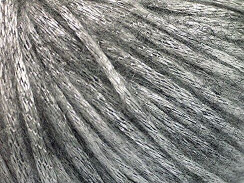 Rock Star, Silver Gray, Metallic Shine, Soft Nylon Merino Wool Acrylic Blend Yarn, 50 Gram in Saudi Arabia