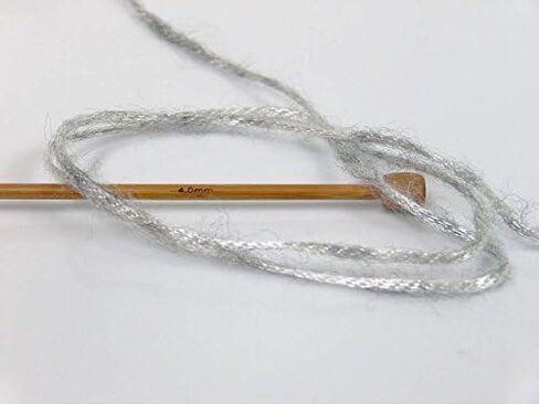 Rock Star, Silver Gray, Metallic Shine, Soft Nylon Merino Wool Acrylic Blend Yarn, 50 Gram in Saudi Arabia