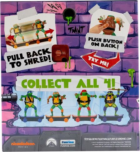 Teenage Mutant Ninja Turtles 5" Sewer Shredders, Michaelangelo, Movie Edition, Ages 3+ in Saudi Arabia
