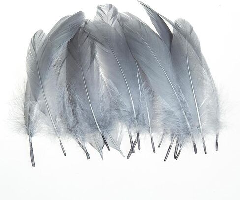 AWAYTR 100 Pcs Nature Goose Feathers for DIY Craft Wedding Home Party Decorations (Light Pink) in Kuwait
