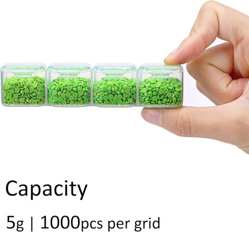 SGHUO 280 فتحة 10 قطع 28 شبكة صناديق رسم ماسية منظم بلاستيكي، منظم الخرز in Kuwait