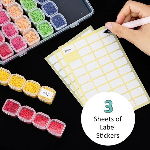 SGHUO 280 فتحة 10 قطع 28 شبكة صناديق رسم ماسية منظم بلاستيكي، منظم الخرز in Kuwait