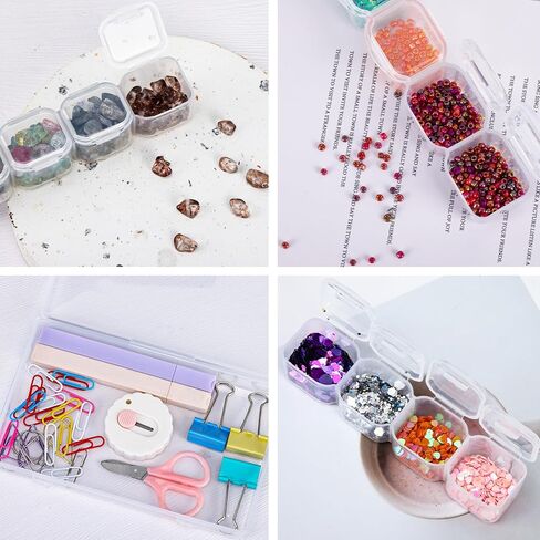 SGHUO 280 فتحة 10 قطع 28 شبكة صناديق رسم ماسية منظم بلاستيكي، منظم الخرز in Kuwait