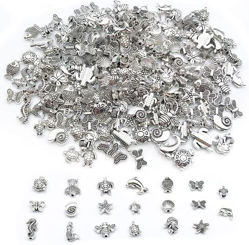 Youdiyla 550pcs Silver Spacer Beads for Jewelry Making Bracelet Necklace Crafts with 20 Styles for Jewelry Making DIY Charm Bracelets HM749 in Kuwait