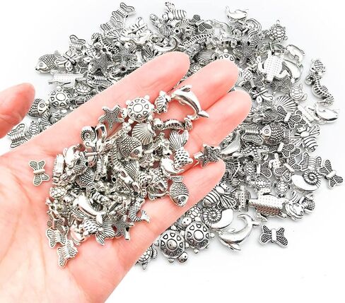 Youdiyla 550pcs Silver Spacer Beads for Jewelry Making Bracelet Necklace Crafts with 20 Styles for Jewelry Making DIY Charm Bracelets HM749 in Kuwait