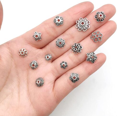 Youdiyla 550pcs Silver Spacer Beads for Jewelry Making Bracelet Necklace Crafts with 20 Styles for Jewelry Making DIY Charm Bracelets HM749 in Kuwait