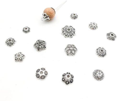 Youdiyla 550pcs Silver Spacer Beads for Jewelry Making Bracelet Necklace Crafts with 20 Styles for Jewelry Making DIY Charm Bracelets HM749 in Kuwait