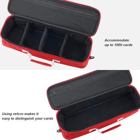Arkeiliy Card Game Carrying Case for Cards Against Humanity, MTG Card Storage Bag Holding 1200+ Cards Fit for Trading Card Deck Box, Sports and Baseball Cards in Kuwait