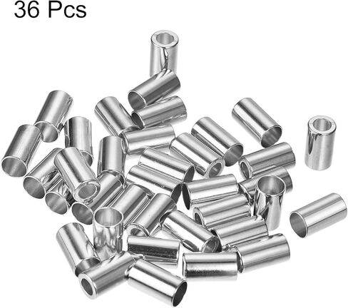 CASA -J 36pcs قفل نهاية الحبل المعدني، سدادة حبل سحب معدنية عمود حبل قفل نهاية سدادة لملابس الحبل حقيبة الظهر حقيبة الخياطة، فضي in Kuwait