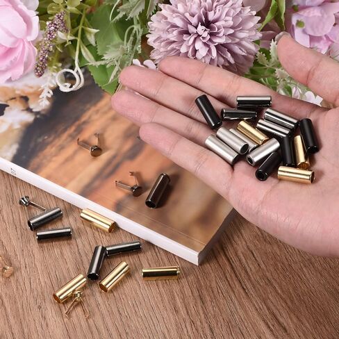 CASA -J 36pcs قفل نهاية الحبل المعدني، سدادة حبل سحب معدنية عمود حبل قفل نهاية سدادة لملابس الحبل حقيبة الظهر حقيبة الخياطة، فضي in Kuwait