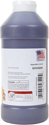 Crayola Washable Finger Paint - Black (16 Oz), Toddler Paint for Arts & Crafts, Kids Classroom Supplies, Nontoxic & Easy To Clean in Saudi Arabia