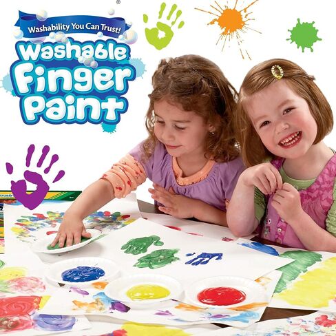 Crayola Washable Finger Paint - Black (16 Oz), Toddler Paint for Arts & Crafts, Kids Classroom Supplies, Nontoxic & Easy To Clean in Saudi Arabia