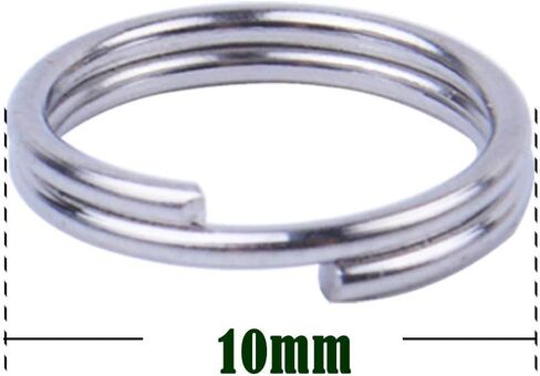 BronaGrand 200pcs 10 mm Split Rings Alloy Double Loop Jump Rings Keychain Ring Connectors for DIY Arts Crafts Organization Home Car Office Keys Attachment, Black in Kuwait