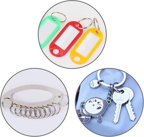 BronaGrand 200pcs 10 mm Split Rings Alloy Double Loop Jump Rings Keychain Ring Connectors for DIY Arts Crafts Organization Home Car Office Keys Attachment, Black in Kuwait