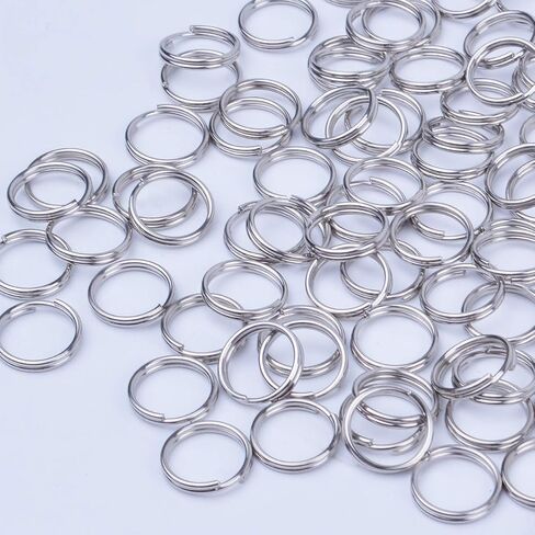 BronaGrand 200pcs 10 mm Split Rings Alloy Double Loop Jump Rings Keychain Ring Connectors for DIY Arts Crafts Organization Home Car Office Keys Attachment, Black in Kuwait