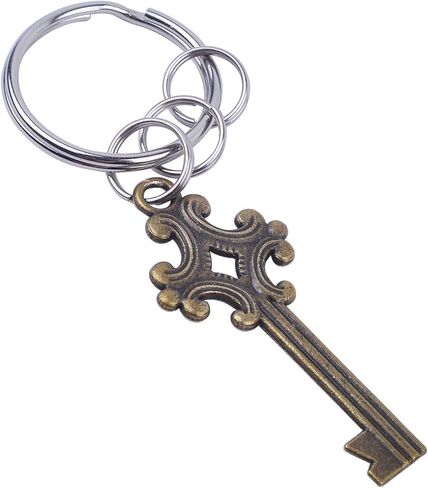 BronaGrand 200pcs 10 mm Split Rings Alloy Double Loop Jump Rings Keychain Ring Connectors for DIY Arts Crafts Organization Home Car Office Keys Attachment, Black in Kuwait