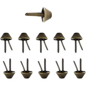 200 قطعة من أدوات تثبيت الورق مقاس 8 × 15 مم مصنوعة من ورق مستدير مطلي بالمعدن، أدوات تثبيت صغيرة مطلية بالنحاس، أدوات تزيين القصاصات الفنية والمشروعات المدرسية (رأس مستدير برونزي) in Kuwait