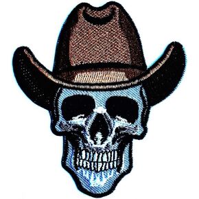 قبعة علوية بتصميم جمجمة كاوبوي للاطفال بتصميم رسوم كرتونية تثبت بالكي على رقعة مطرزة للجاكيتات والشنط والجينز وشنطة الظهر in Kuwait