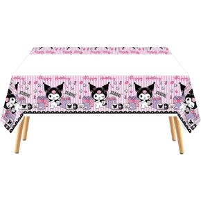 مجموعة مفارش طاولة بلاستيكية من كورومي اند ماي كيوت ميلودي لحفلات اعياد الميلاد للاطفال مقاس 70 × 43 انش، قطعتين in Kuwait